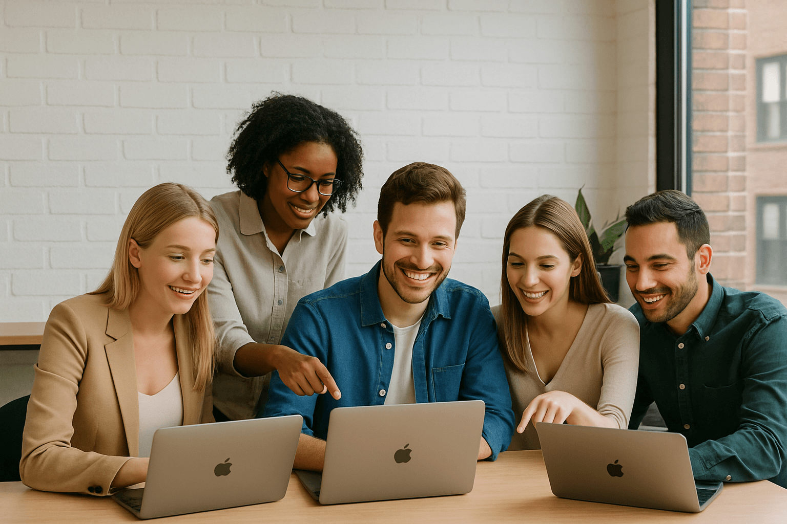 Top 5 Dermatology Marketing Agencies | Group of marketing professionals in a conference room talking about marketing activities for a dermatologist.